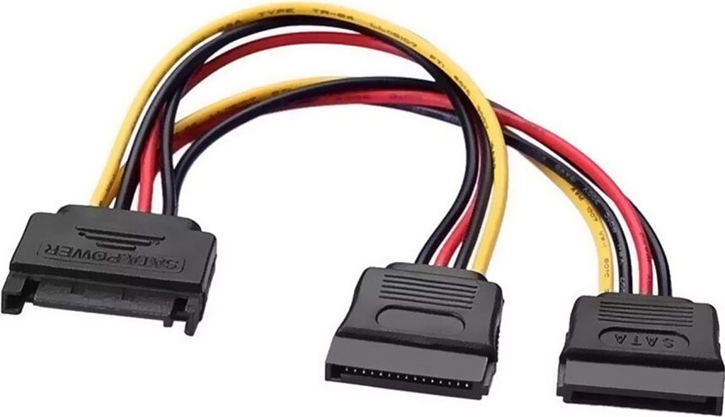 Aisens - sata Stromkabel, sata/m-2xsata/h, 20cm