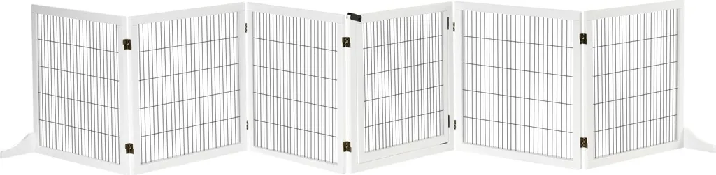 Barrière de sécurité pliable pour animaux domestiques avec pieds de support