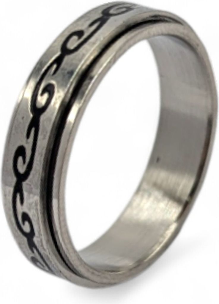 Anti Stress Fidget Ring drehbar Tribal Muster modern Anxiety Ring US 10