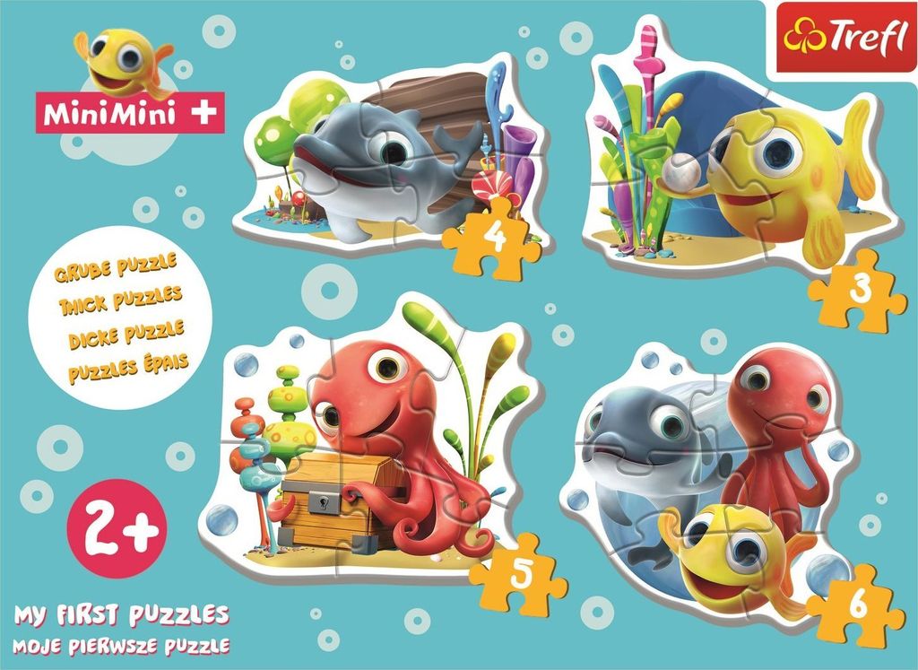 TREFL Baby-Puzzle Fisch MiniMini 4in1 (3,4,5,6 Teile)
