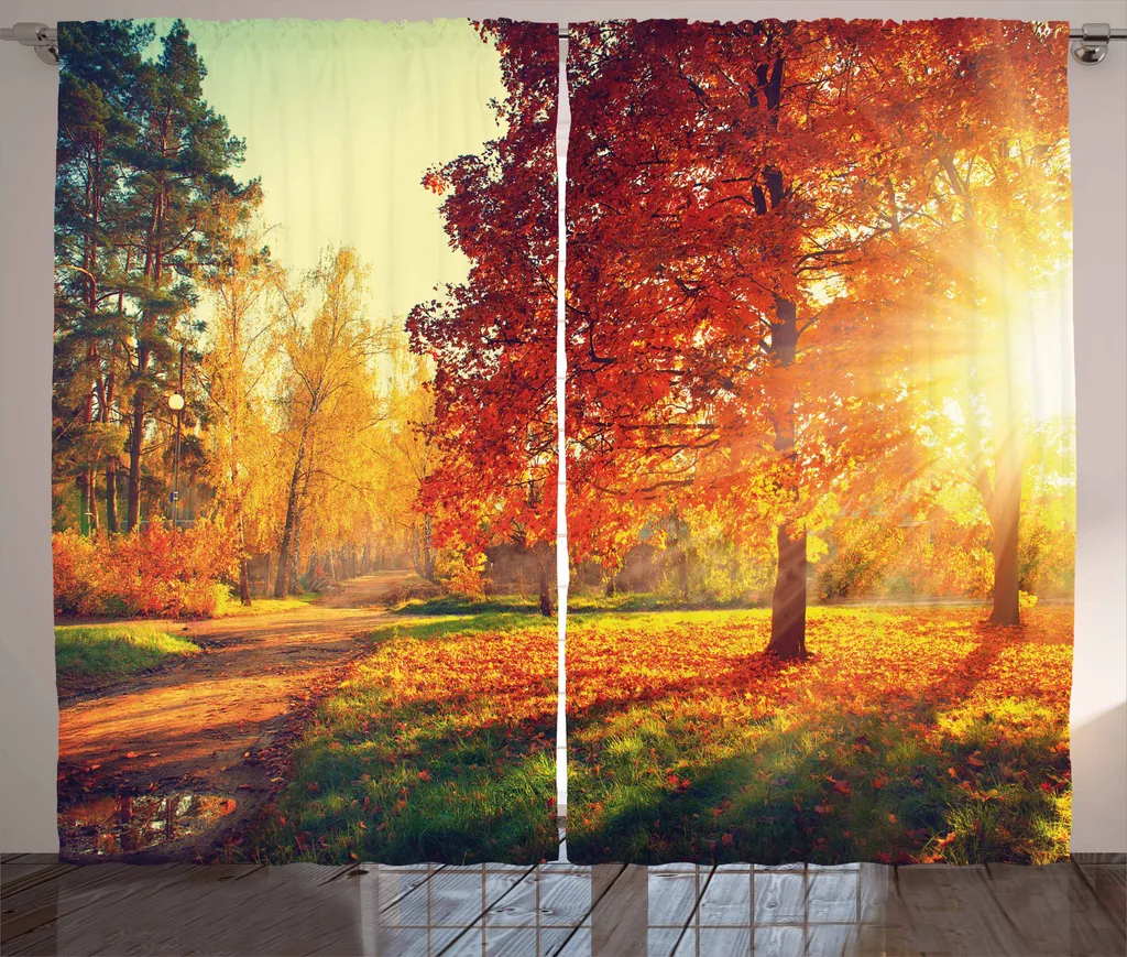 Grand Rideau Forêt pour Chambre 280 x 225 cm - Ambiance Nature et Calme
