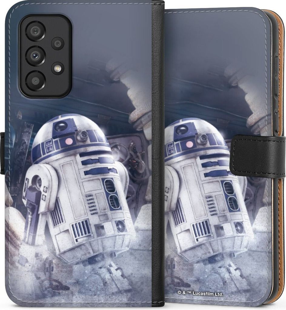 DeinDesign Klapphülle für Samsung Galaxy A33 5G Handytasche Lederhülle Tasche Fanartikel Roboter Star Wars