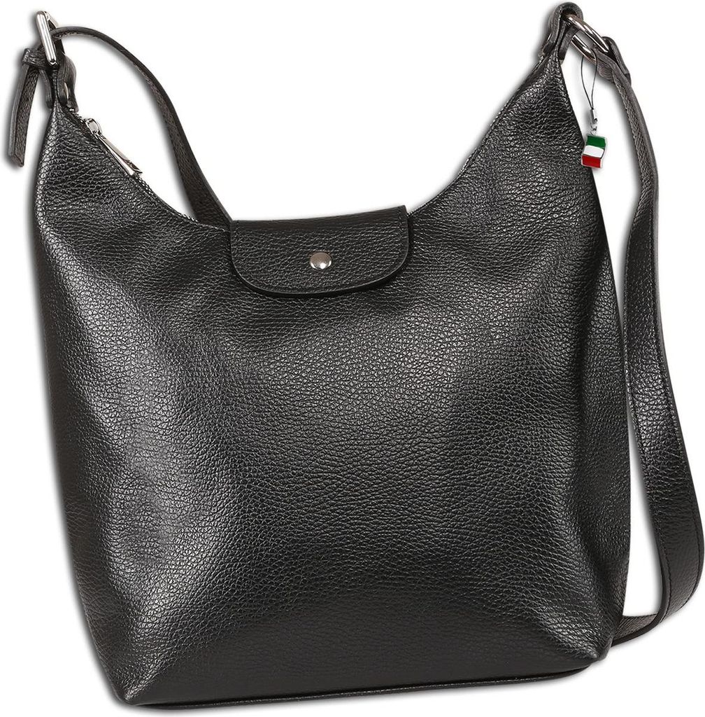 Florence Damen Umhängetasche Leder Tasche schwarz OTF181S1