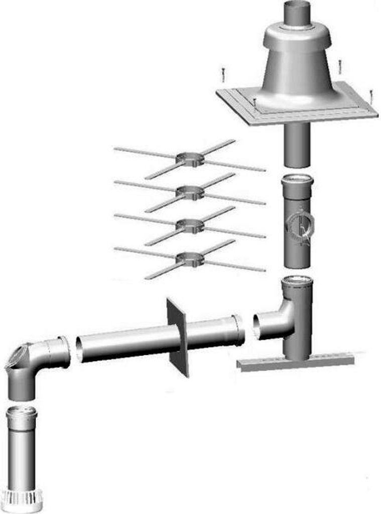 Wolf Anschluss-Set DN80 - B23 DN80 im Schacht, Abdeckung PP Produktbild 