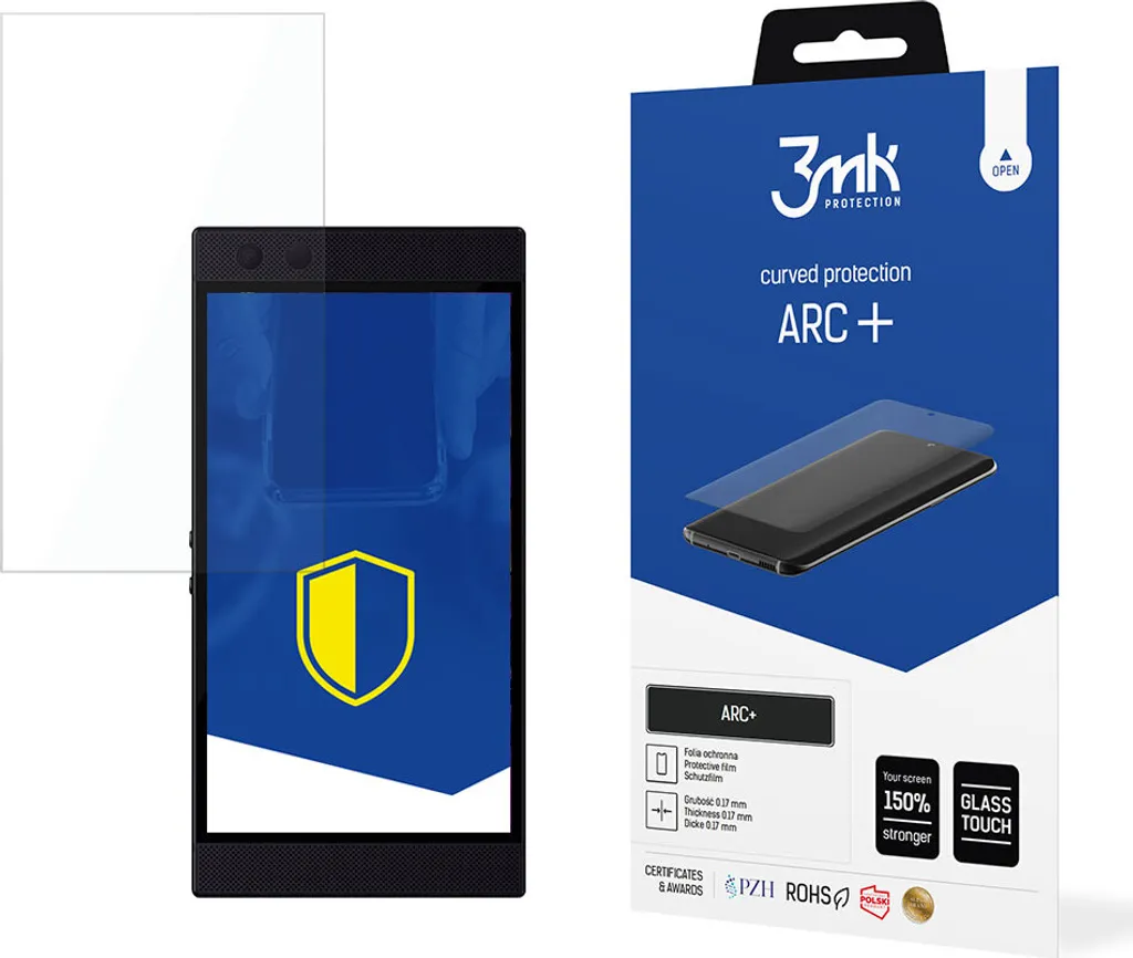 Razer Phone 2 Screen Protector 3mk Arc+ Invisibile e Resistente