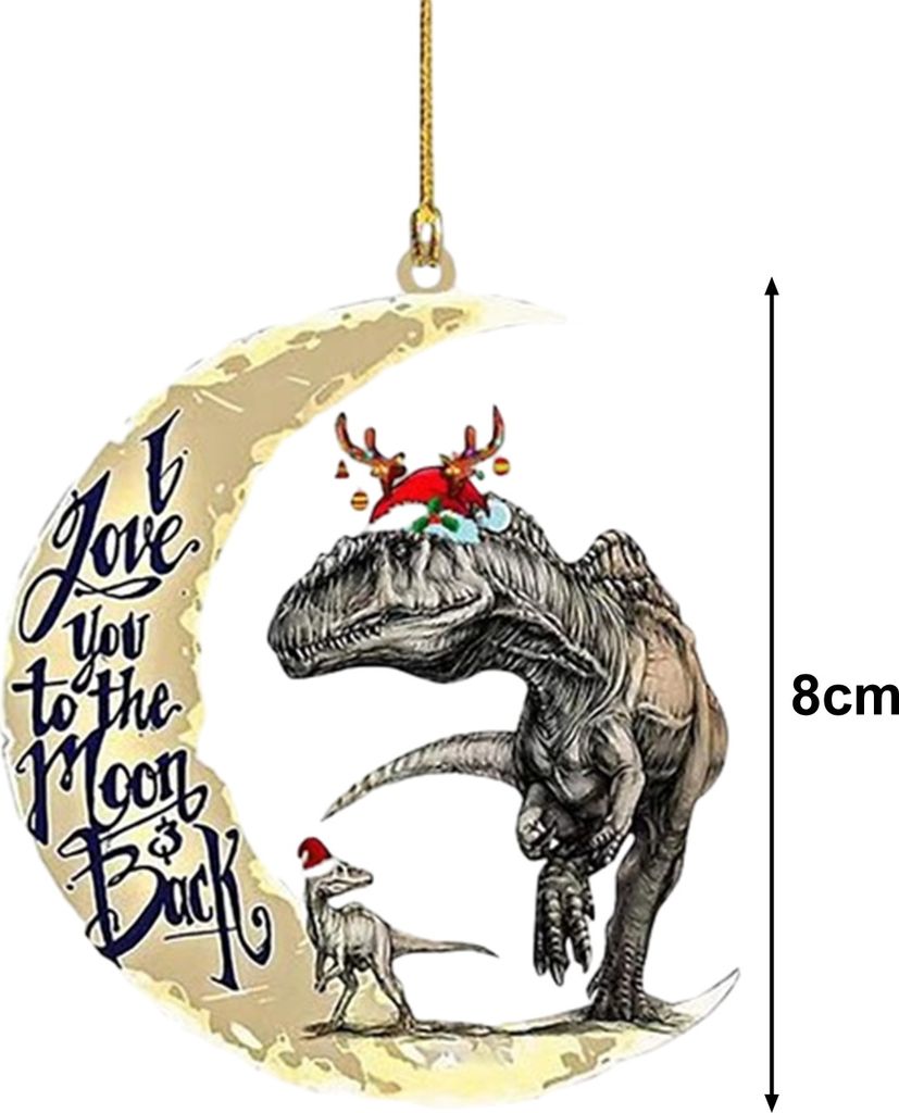 Dinosaurier-Auto-Hängedekoration, festlicher Weihnachtsbaum, trendige verschiedene Stile, Ornament für die Gestaltung der Heimszene