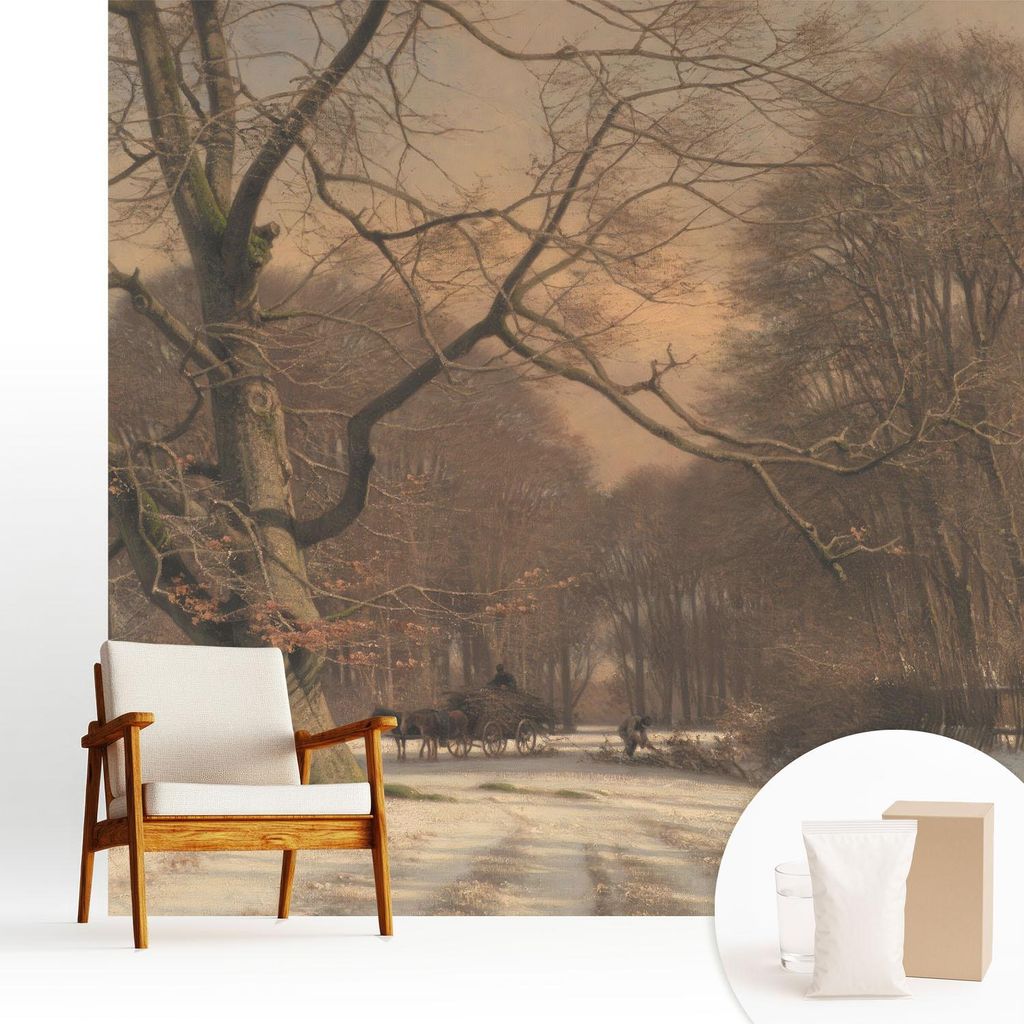 Fototapete - 250x250 cm - Tapete - Wandtapete - Wandbilder - Dekofolie - Tapete Folie - Wand - Dekoration - Wohnzimmer - Winterlandschaft