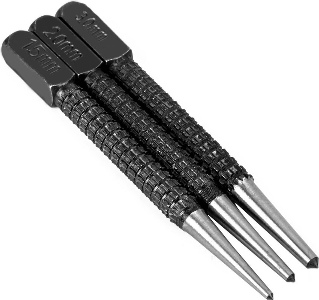 INF 3-teiliges Splintenstanzer-Set, rutschfestes Splintenstanzer-Set Schwarz
