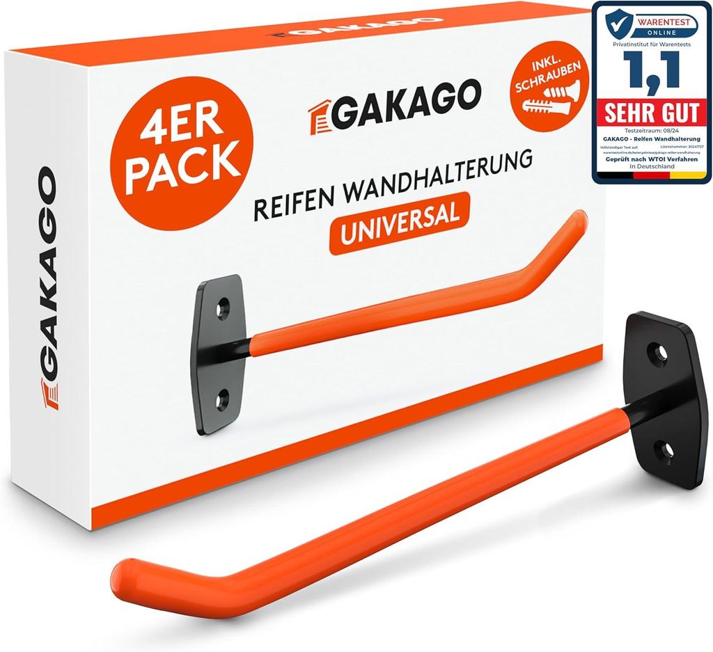 Gakago supporto per pneumatici a parete Set di 4 pezzi di Immagine del prodotto 
