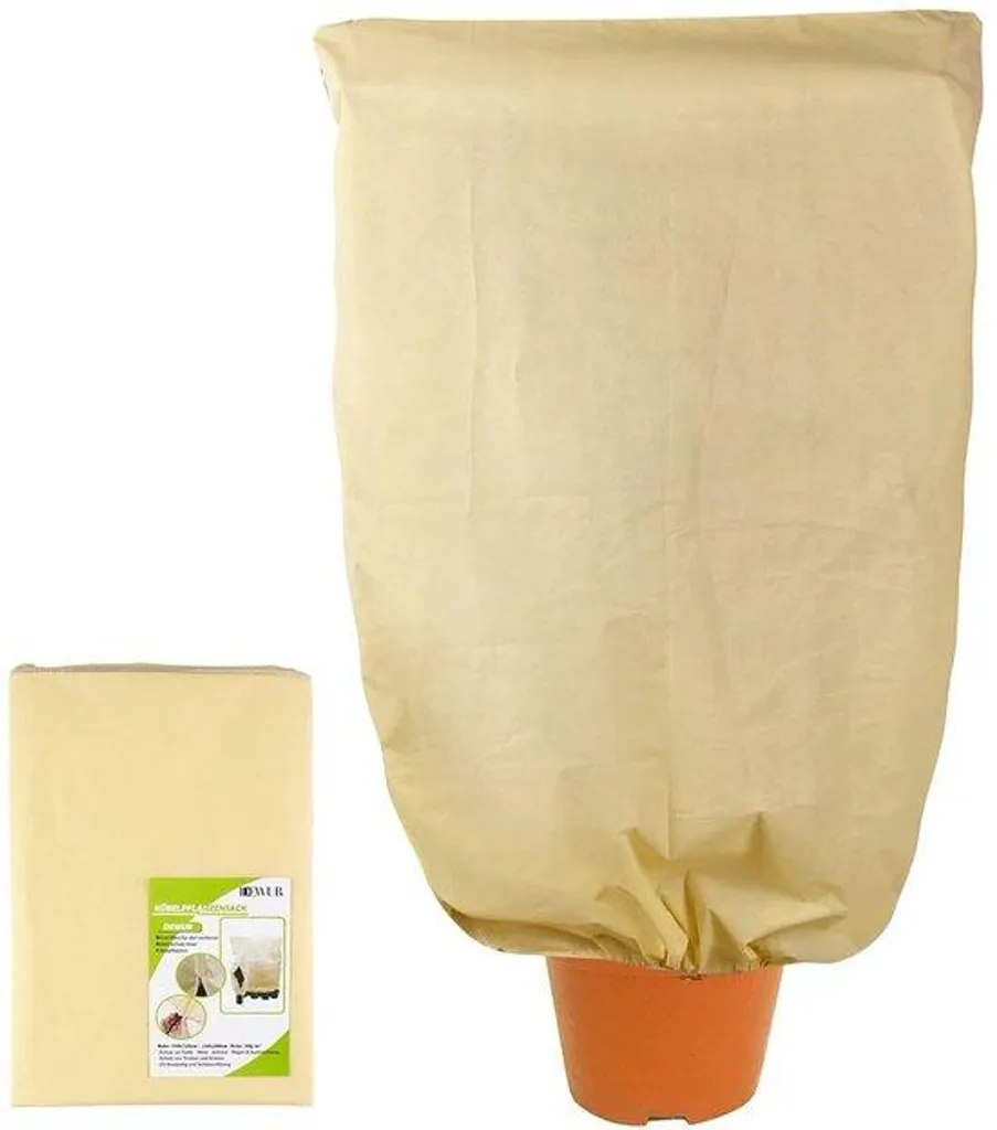 Protection hivernale plantes 80g/m² anti-gel en jute et non-tissé
