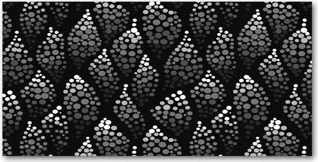 Fotoglas Schwarze und weiße Punkte 140x70