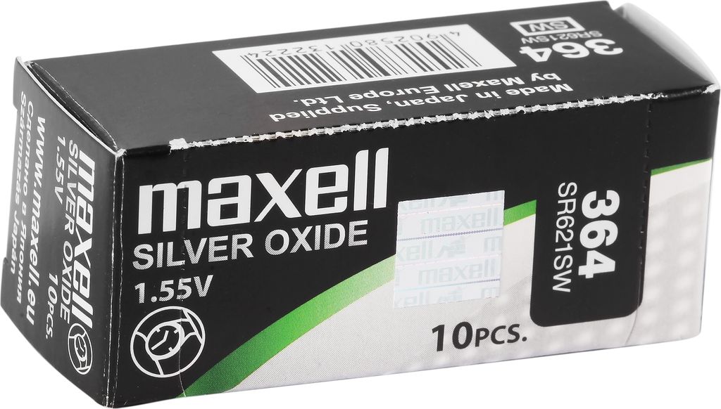 Maxell SR0621SW, Wegwerpbatterij, SR60, Zilveroxide, 1,55 Productafbeelding 