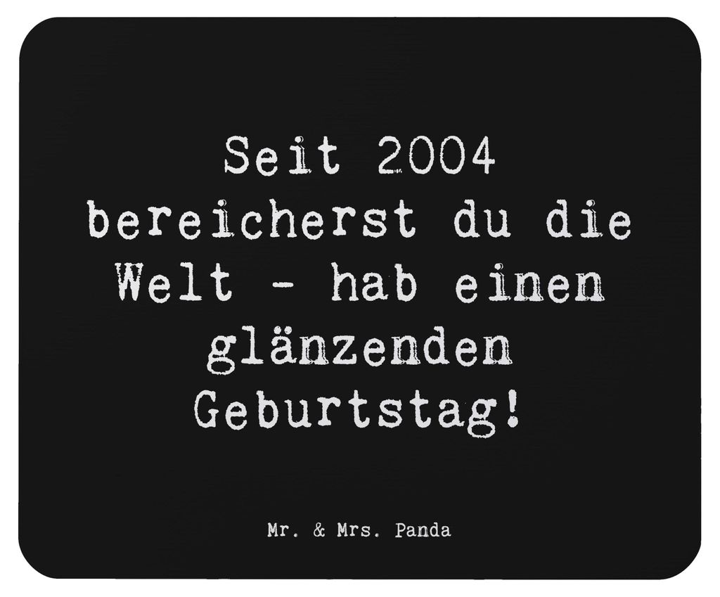 Mr. & Mrs. Panda Mousepad Spruch 2004 Geburtstag - Schwarz - Geschenk, Happy Birthday, besonderes Ereignis, mousematte, Alter, Mauspad, laptop, Mou...