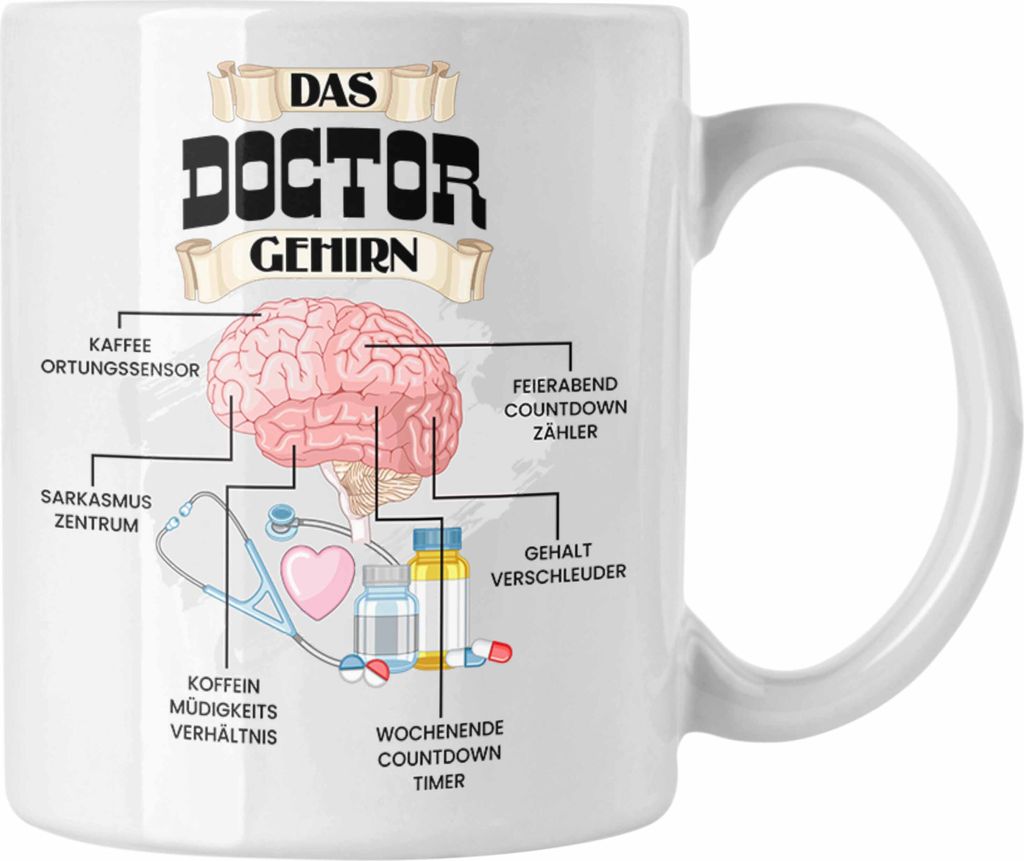 Trendation - Doctor Tasse Lustiges Geschenk für Krankenhaus Doctor Spruch Becher Geburtstag Weihnachten (Weiß)