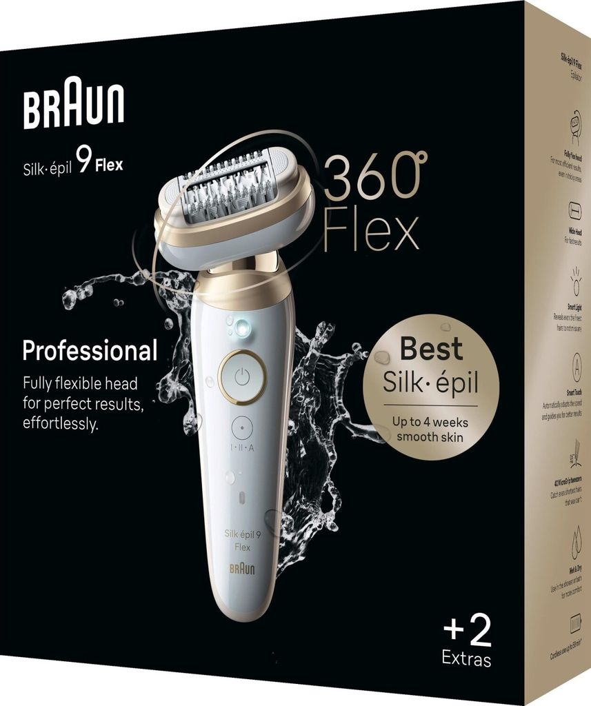 Braun Silk-épil 9 BR2-225328, Szary, Biały, 40 pęset(y), Zdjęcie produktu 