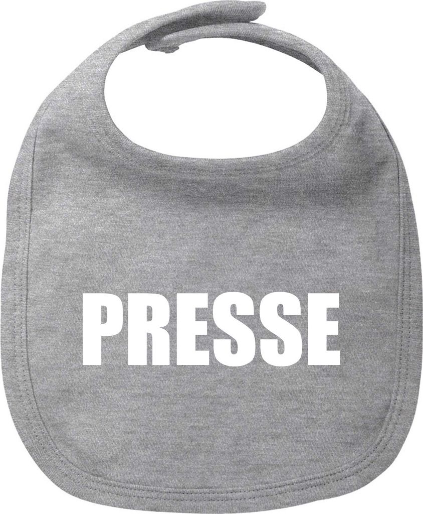 Huuraa Baby Lätzchen Presse Schriftzug Heather Grey Klettverschluss Baumwolle Latz Geschenkidee