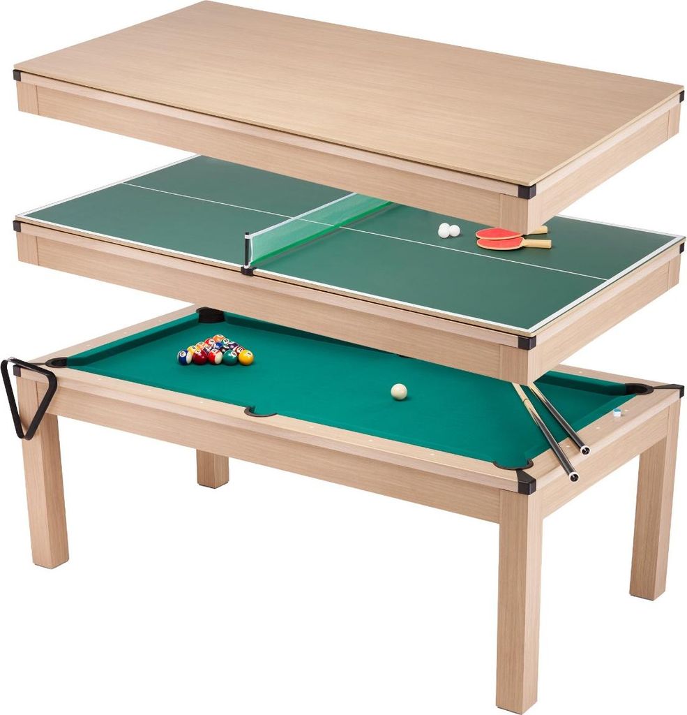 KANGUI Table de salle à manger 3 en 1 avec billard et ping Image du produit 