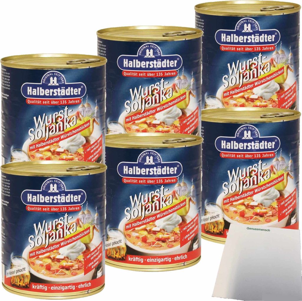 Halberstädter Wurst-Soljanka 6er Pack (6x800ml Dose) + usy Produktbild 