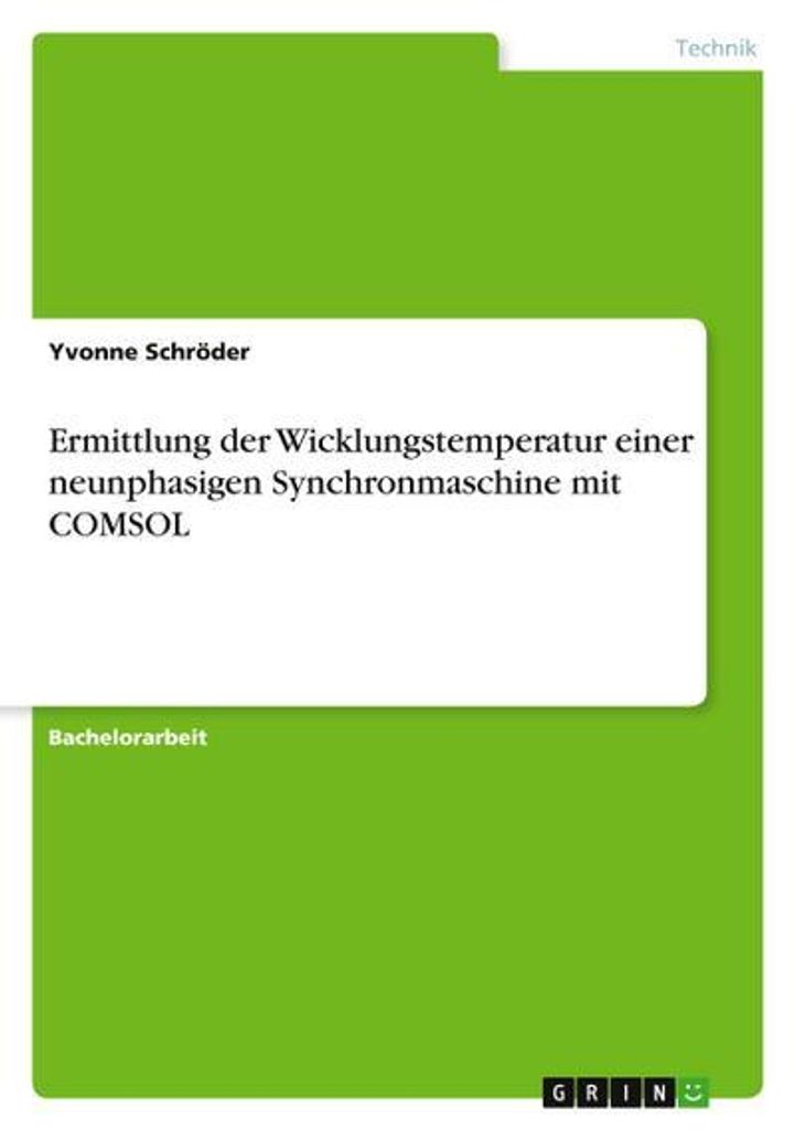 Ermittlung der Wicklungstemperatur einer neunphasigen Synchronmaschine mit COMSOL