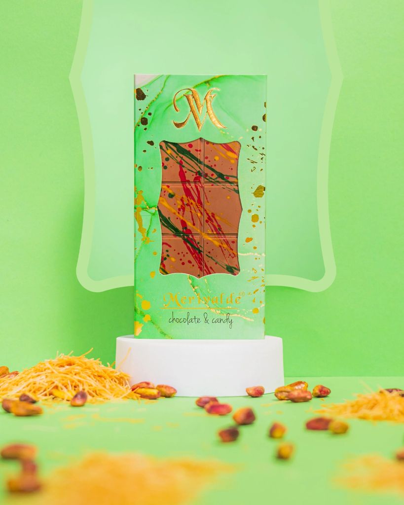 Dubai Schokolade mit Pistazien und Kadayif 200g Produktbild 4