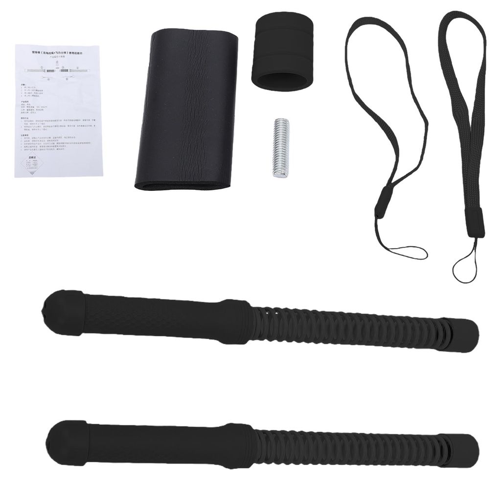 Gewichtete Battle Ropes ohne Seil für das Training zu Hause – tragbares Krafttrainingsgerät für Männer und Frauen – schwarz