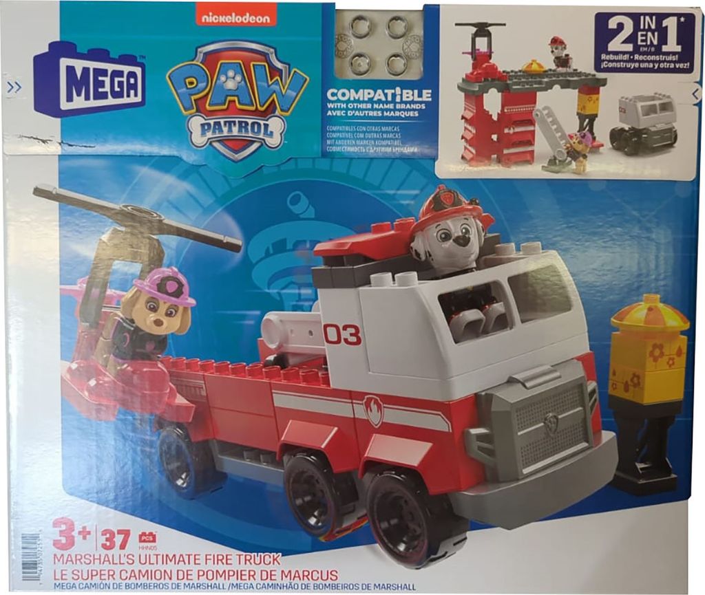 Mega Bloks Paw Patrol Víceúčelové hasičské auto Marshall Obrázek produktu 1