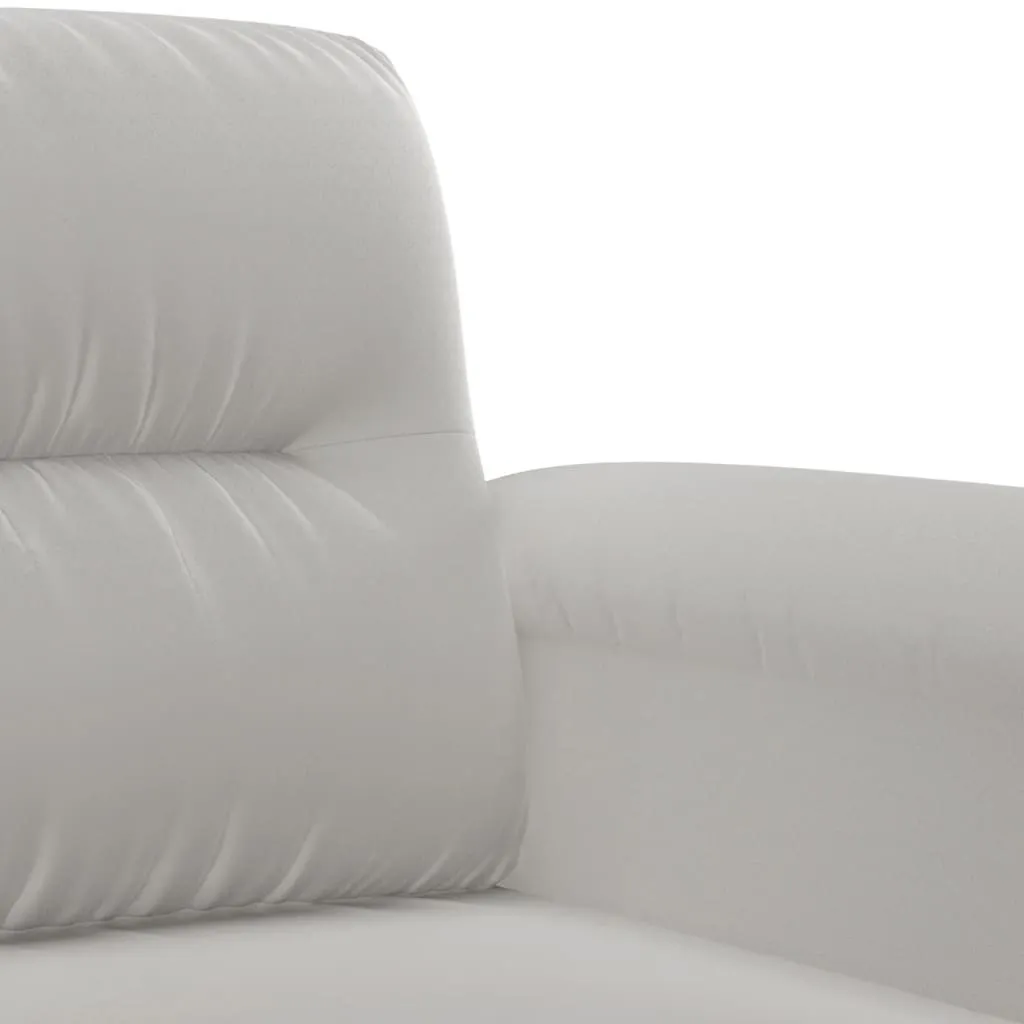 Fauteuil microfibre gris clair 60 cm avec assise moelleuse et douce - 6