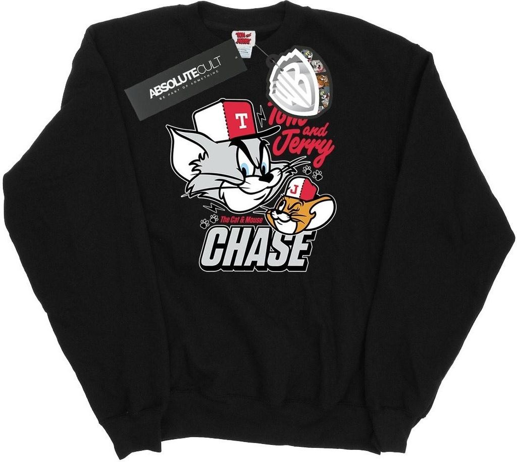 Tom And Jerry - "Cat & Mouse Chase" Sweatshirt für Herren BI46984 (3XL) (Schwarz)