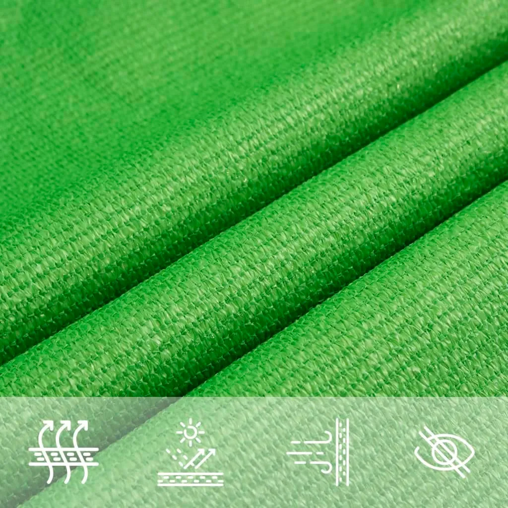 Vela Ombreggiante 6x7 m vidaXL Verde Chiaro HDPE - Arredo Giardino - 5
