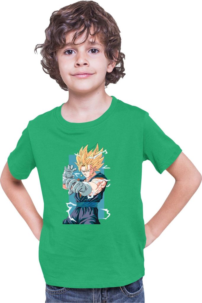 Kinder T-Shirt Dragon Anime Manga Ball Z Gogeta, 5-6 Jahr - 116 / Grün