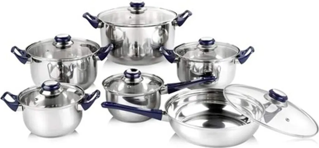 Set Pentole Famiglia CELESTE 12 Pezzi | Acciaio Inox Induzione 8591022401583