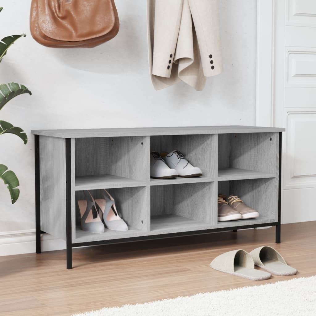 "2026 Promotion" Schuhschrank, Schuhkipper, Schuhregal, Grau Sonoma 100x35x50 cm Holzwerkstoff - Schuhständer CC29698