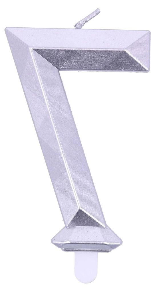 Zahlenkerze Diamond Silber Nr. 7