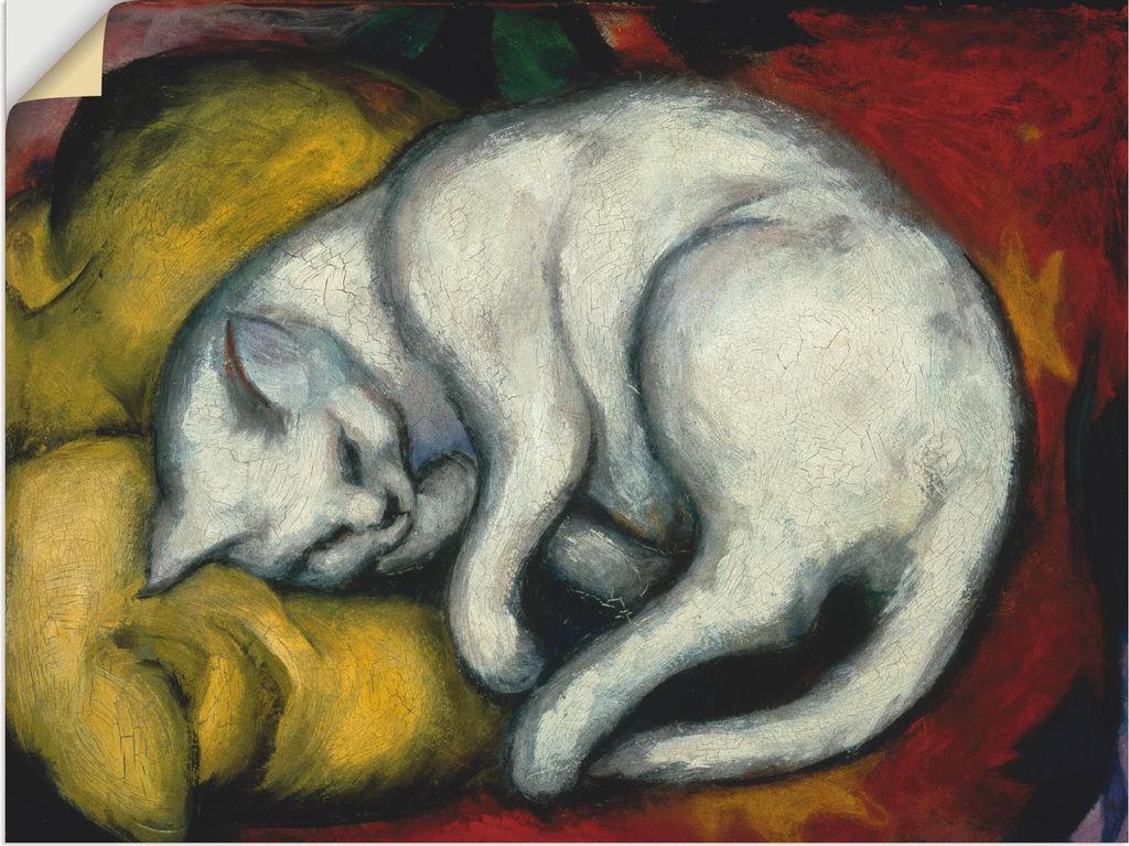 ARTland Wandbild, selbstklebend Die weisse Katze. 1912 Größe: 40x30 cm