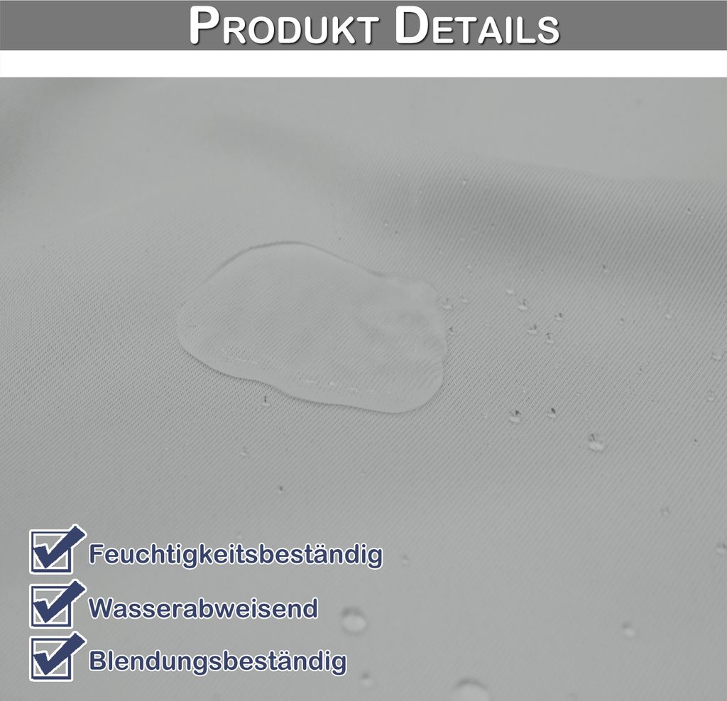 Vorhang Wasserdicht Blickdicht Gardine Sonnenschutz Outdoor Produktbild 3