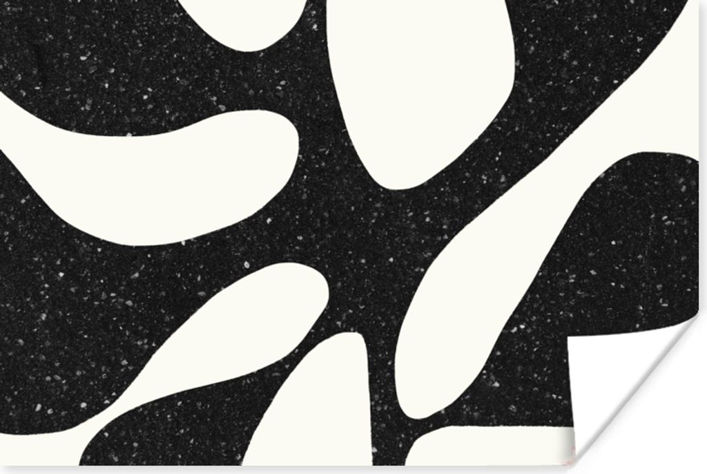 MuchoWow Poster Pflanze - Schwarz - Minimalismus 180x120 cm - Fotoplakat