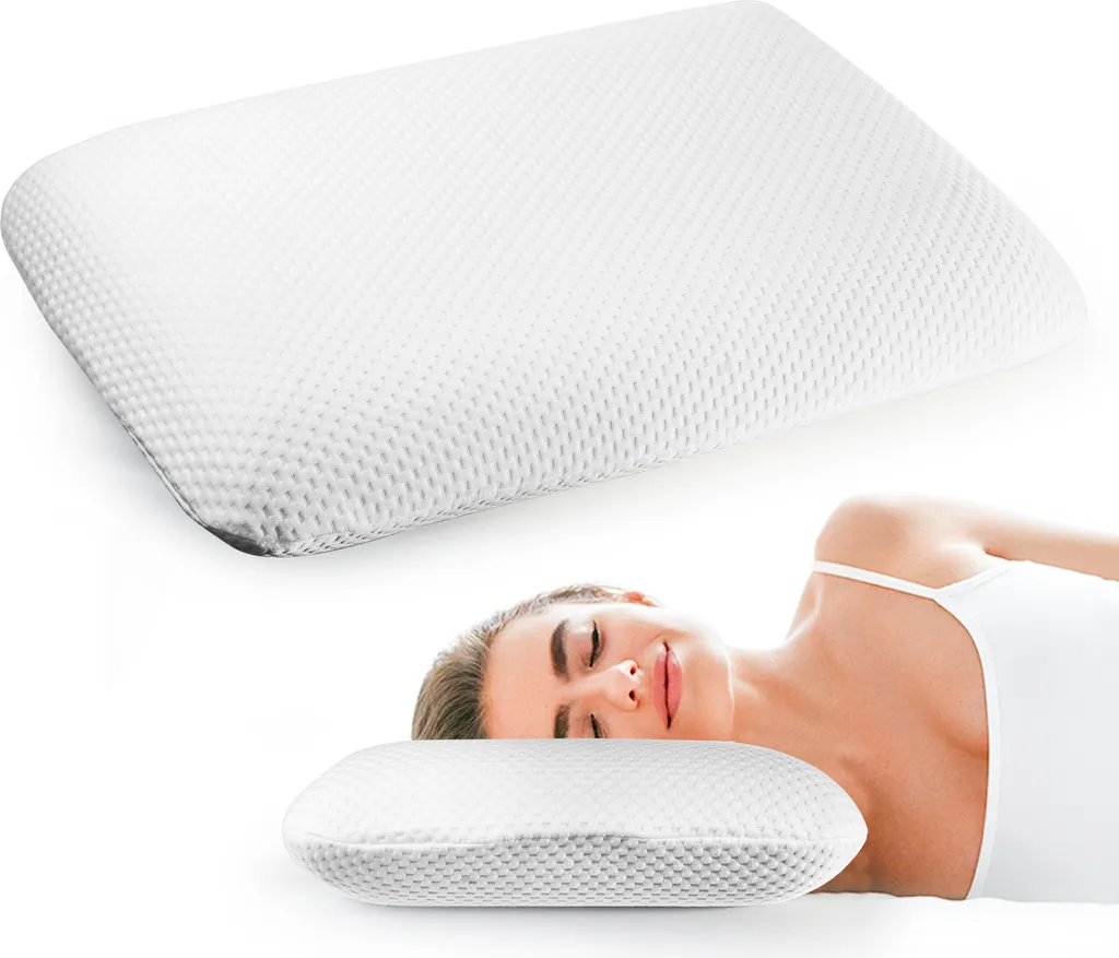 Oreiller mémoire de forme contre les douleurs cervicales et de dos 70cm