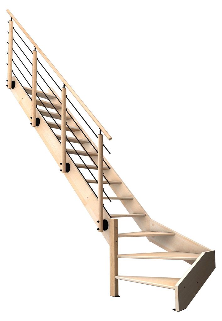 NOSTRA - Holztreppe links gewendelt (Buche)