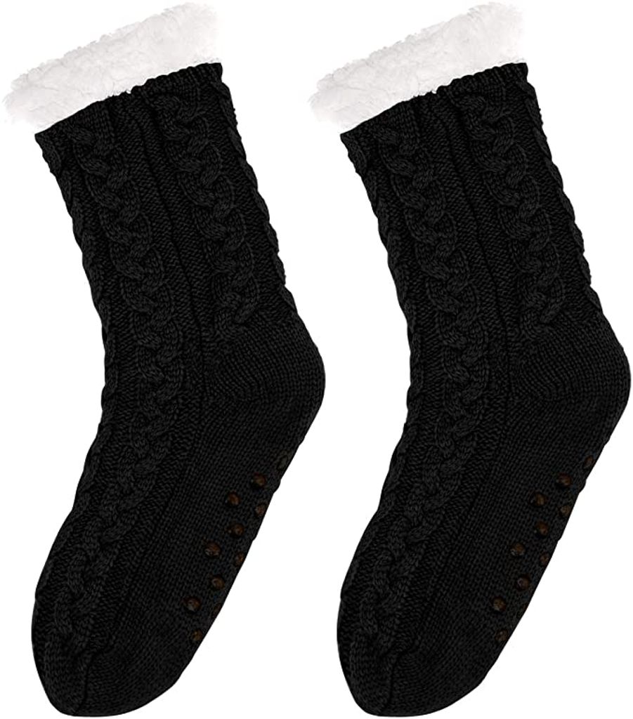 Frostfighter Damen Kuschelsocken Mit ABS Noppen-Sohle - Anti-Rutsch Hüttensocken