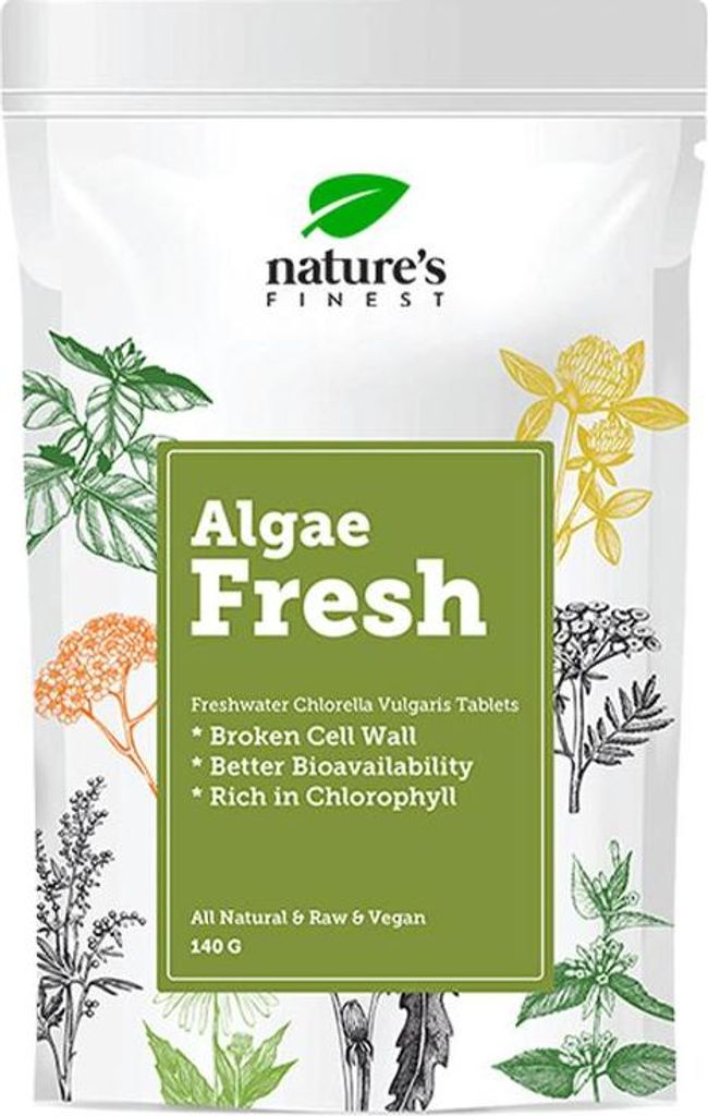 Nature’s Finest Algae Fresh – Chlorella + Spirulina – Superfood – eine Quelle von Chlorophyll, Eisen und Eiweiß – 150 g