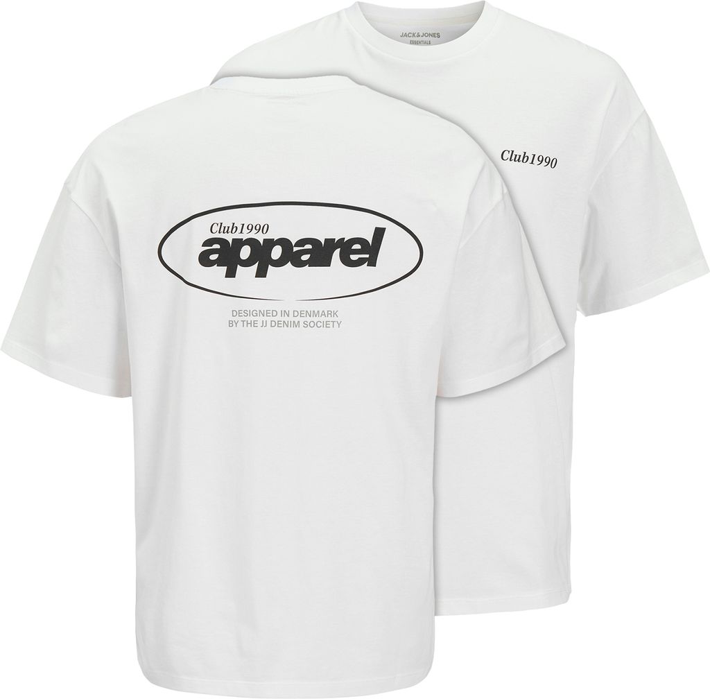 Jack&Jones T-Shirt XXL Rückenprint JJEBRADLEY weiß