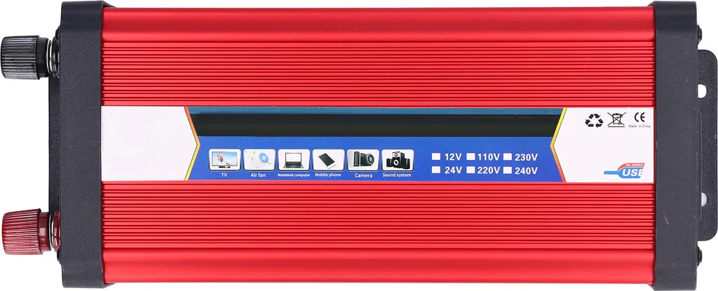 Convertisseur de tension 12V 220V 2000W pour installation solaire nomade