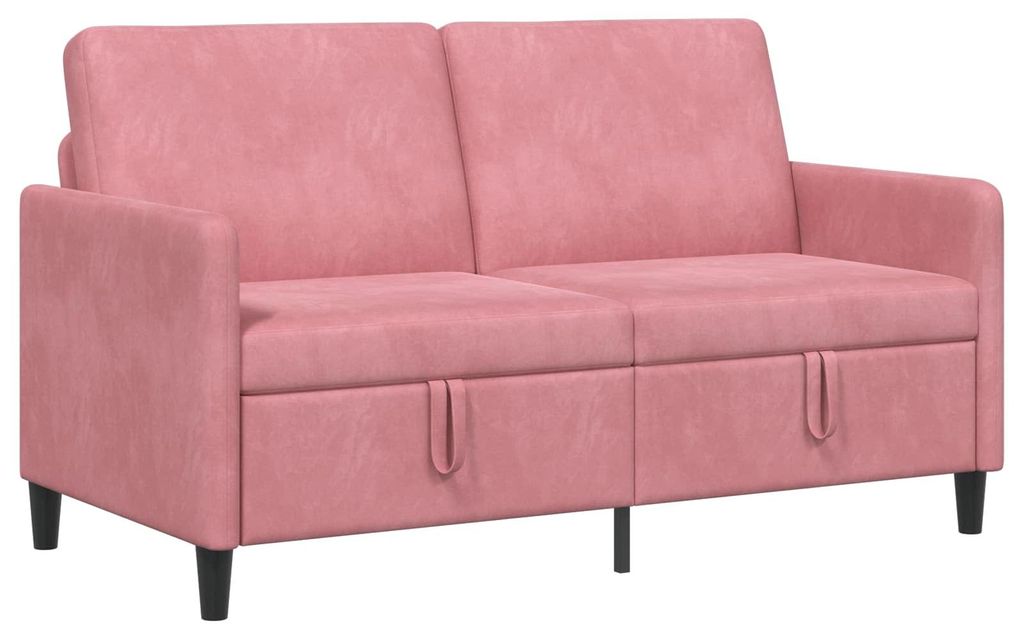 vidaXL Sofa mit Stauraum Rosa 152 x 78 x 87 cm Polyester Produktbild 