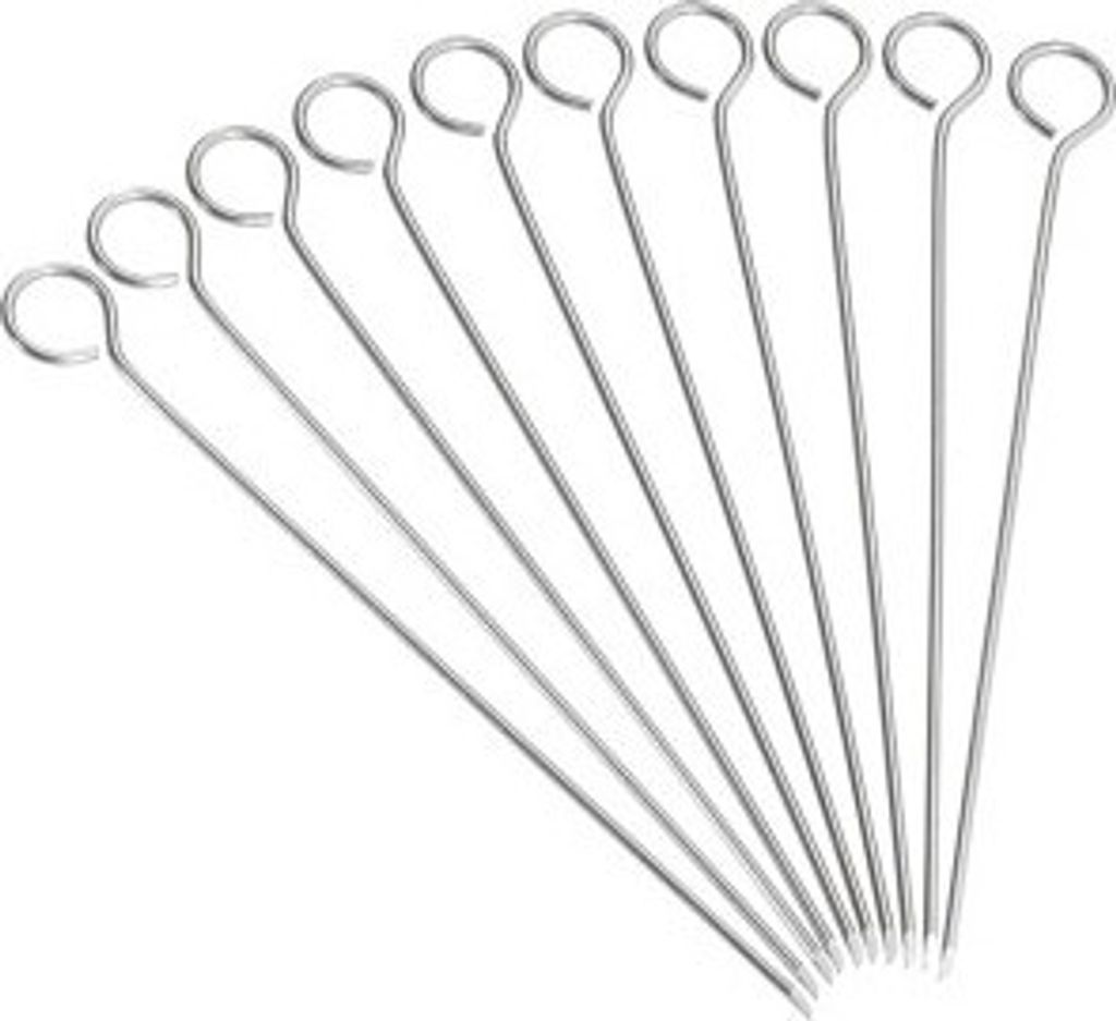 Rouladennadeln aus rostfreiem Edelstahl, 10 cm, silber (10er Pack)