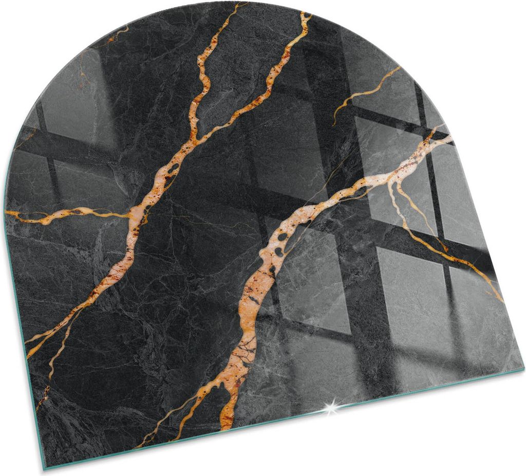 Eleganter Marmor mit Aderung – Glasbodenplatte für – Produktbild 