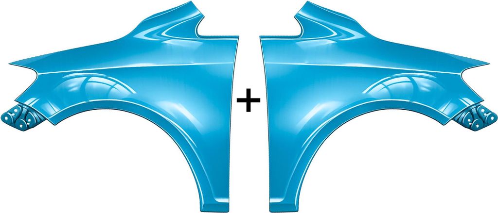 Kotflügel VW Golf PLUS Links + Rechts LA5S 05-14 Neu Lackiert