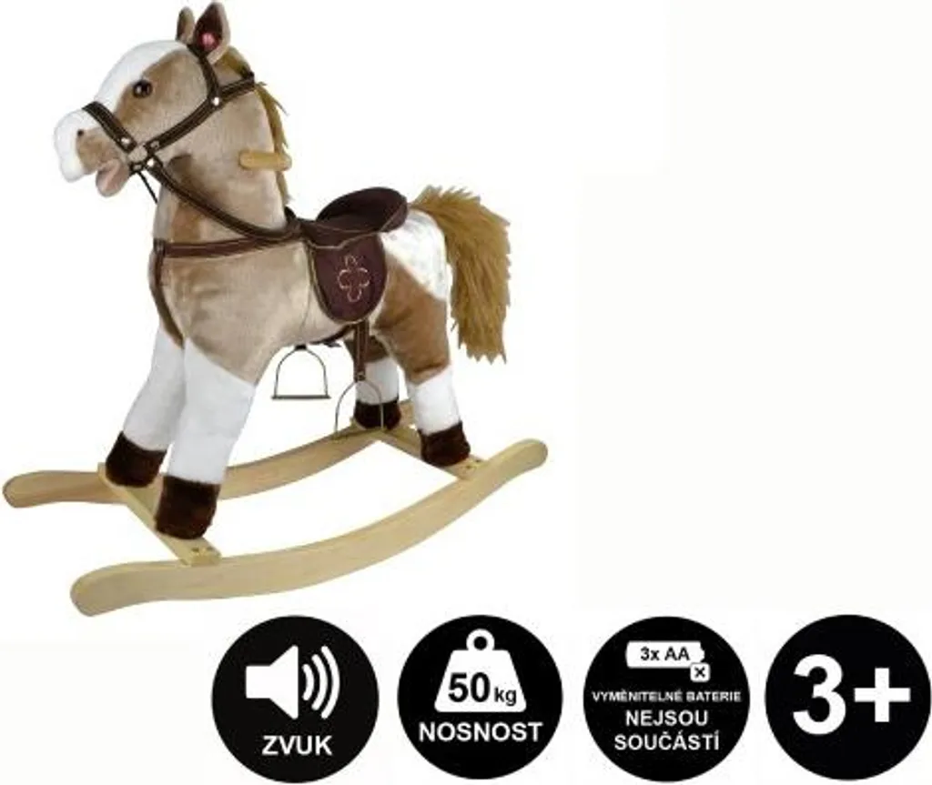 Cadeau idéal : Cheval à bascule interactif 71cm pour chambre d'enfant