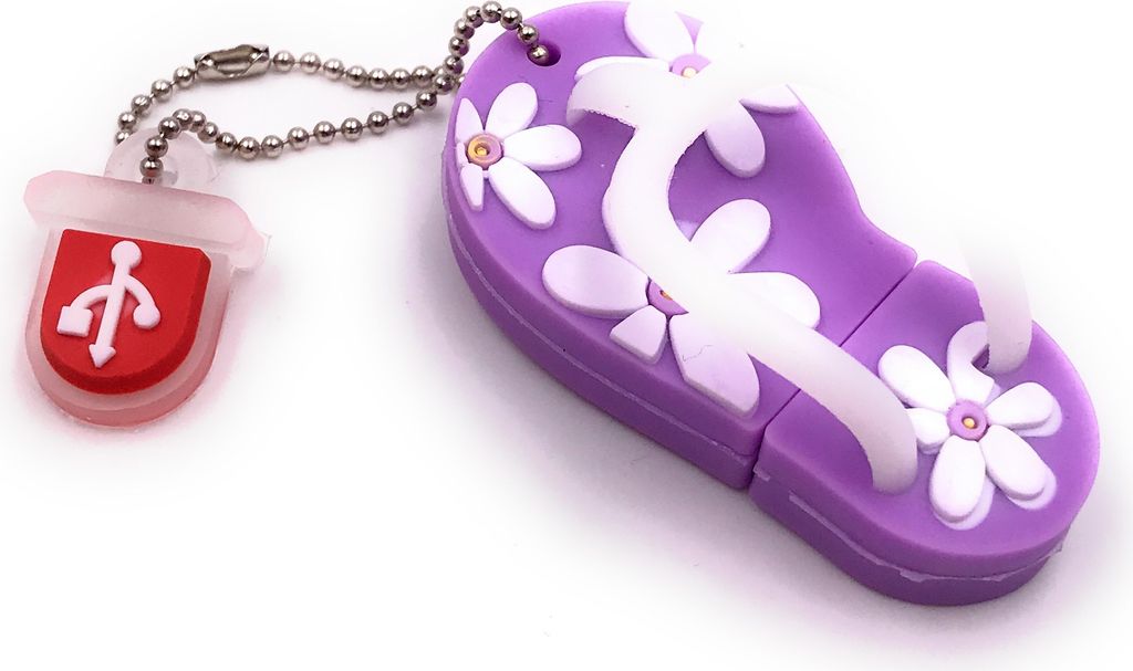 Onlineworld2013 Zehentrenner Sandale Schuh lila Funny USB Stick 64 GB USB 3.0