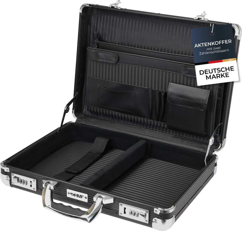 HMF Alu Aktenkoffer Laptop 17,3 Zoll, Businesskoffer Herren Produktbild 