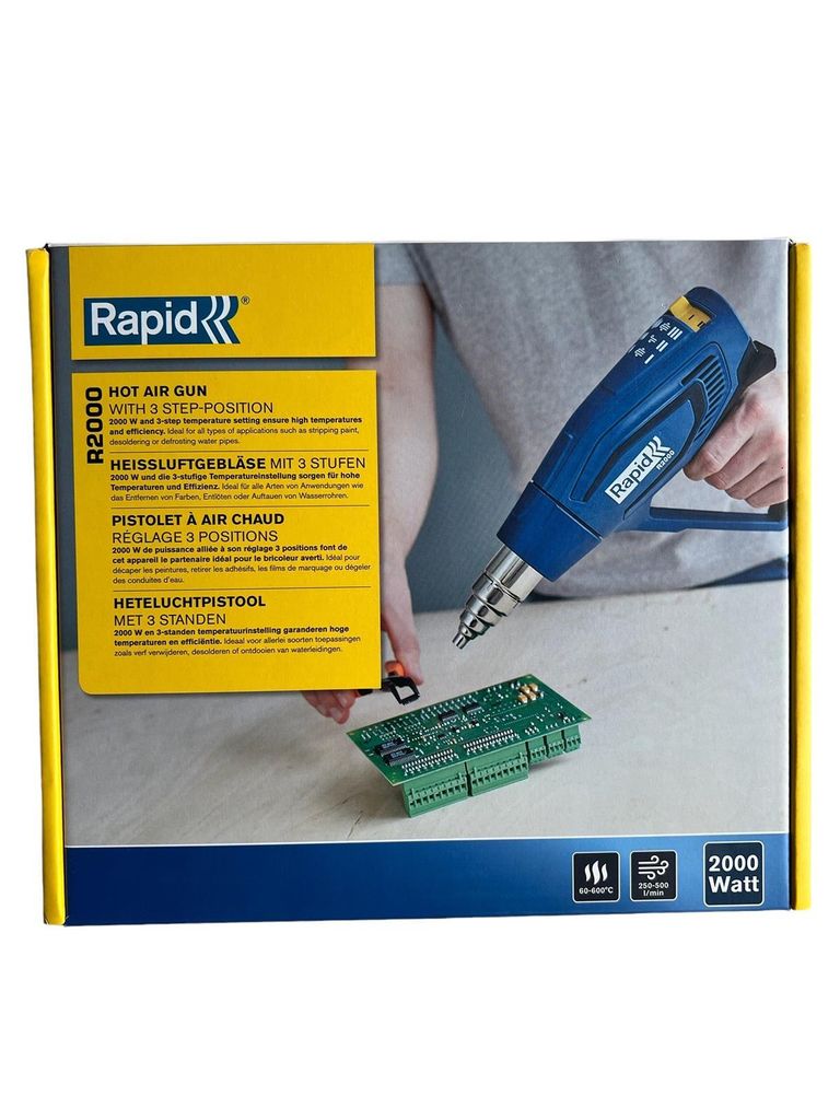 Rapid 5001342, Heißluftpistole, Pistolengriff, Blau, 500 Produktbild 